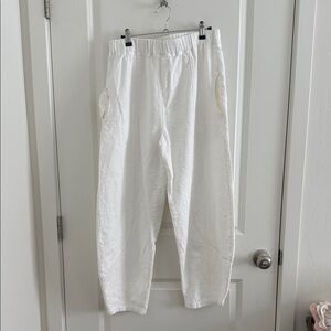 IXIMO Linen Blend Barrel Pant - Ivory (XL)